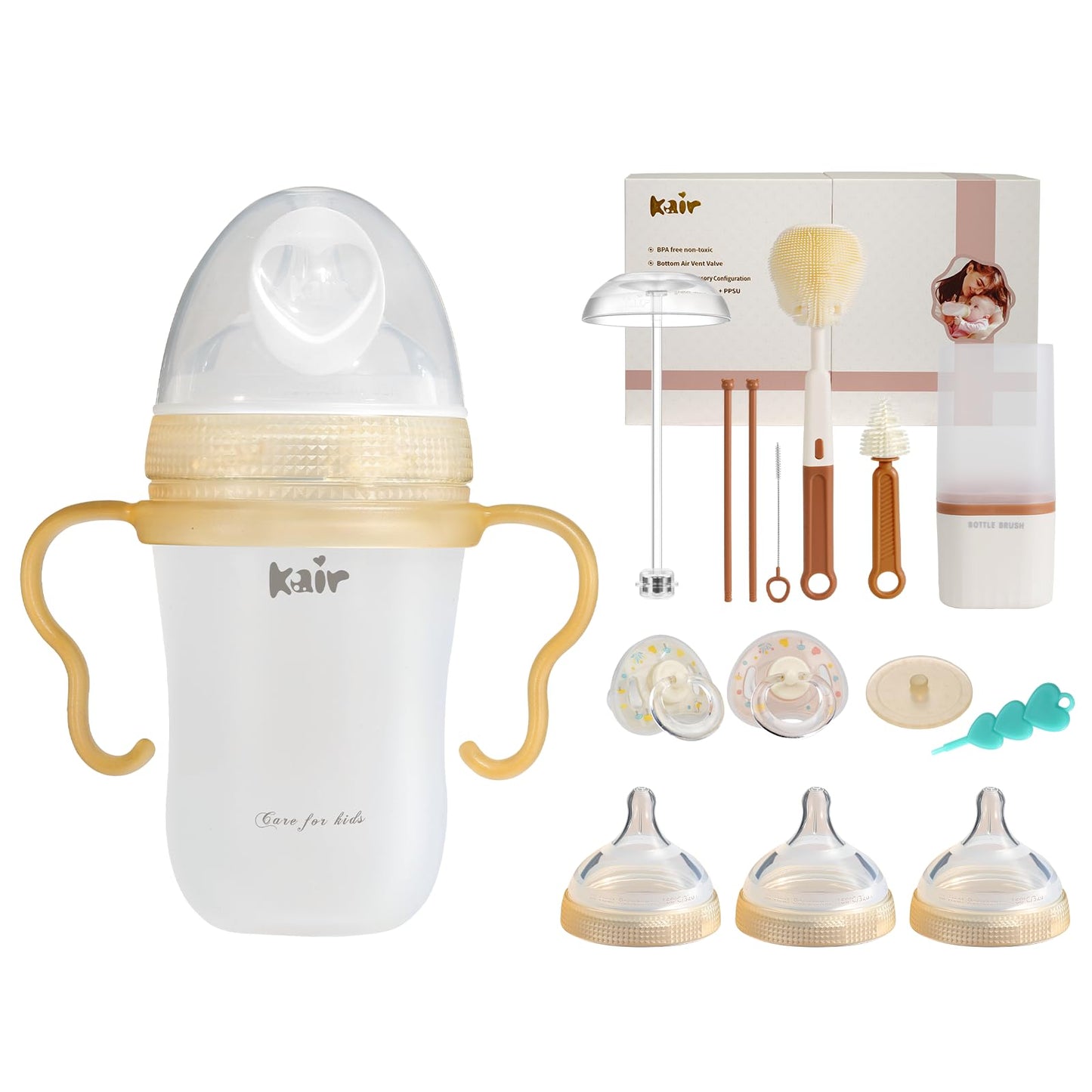 Silicone Anti-Colic Baby Bottle Set 8oz