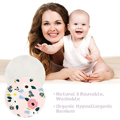 Reusable Bamboo Nursing Pads With Storage Bag