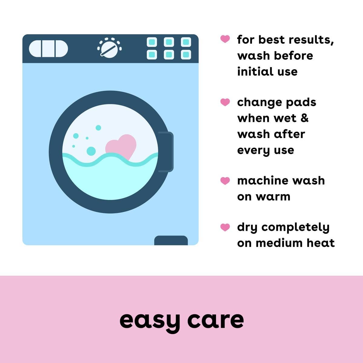 Reusable Leak-Proof Nursing Pads Pink