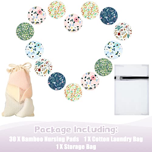 Reusable Bamboo Nursing Pads With Storage Bag