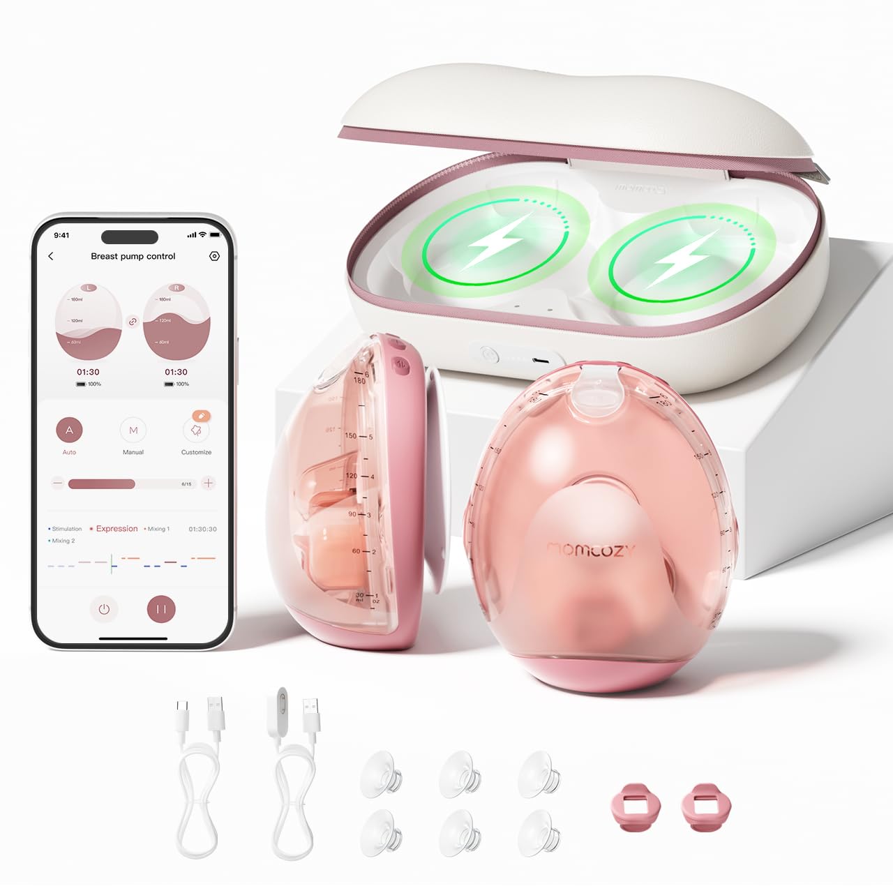Hands-Free Smart Breast Pump With App Control
