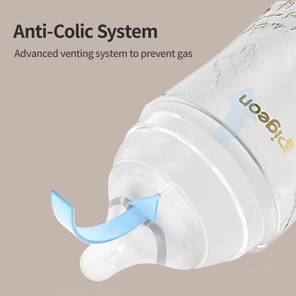 Glass Baby Bottle Gift Set Anti Colic Wide Neck