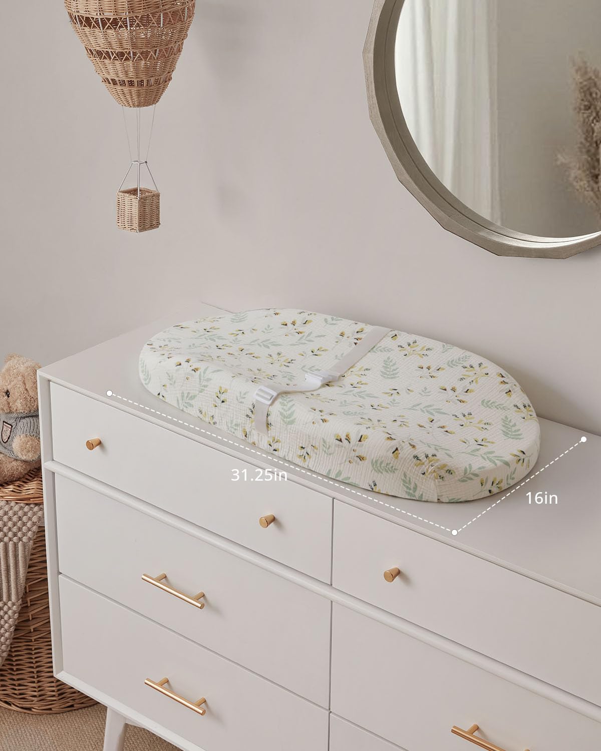 Muslin Baby Changing Pad Waterproof Foam Liner