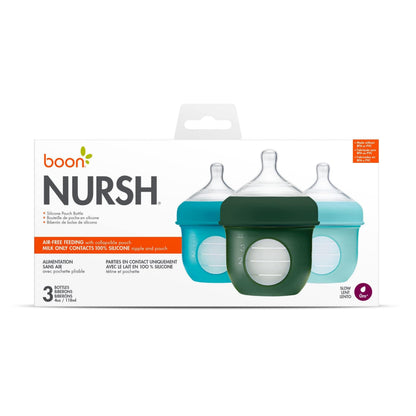 Boon Nursh Reusable Silicone Pouch Baby Bottles