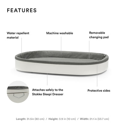 Oval Baby Changing Pad Water Repellent Washable