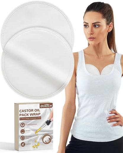 Reusable Castor Oil Breast Wrap Pads 2 Pack