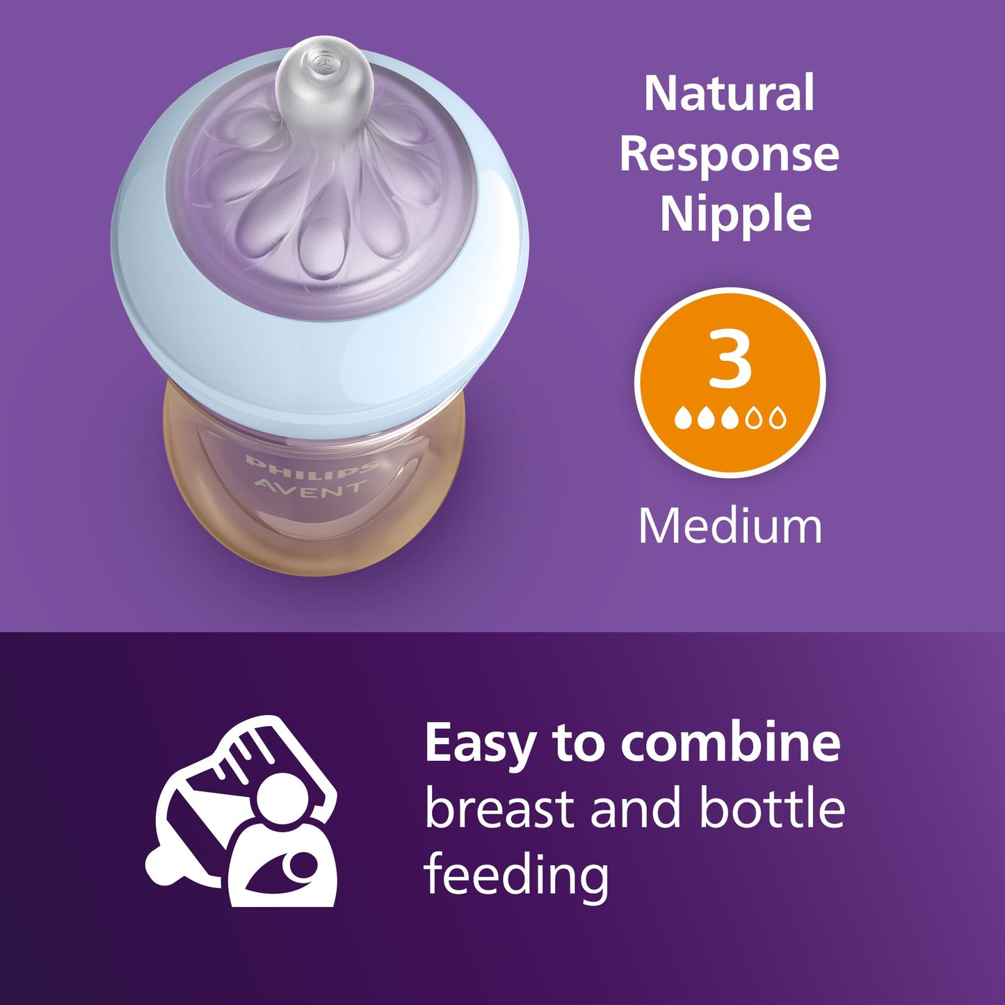 PPSU Natural Baby Bottles Medium Flow Nipples