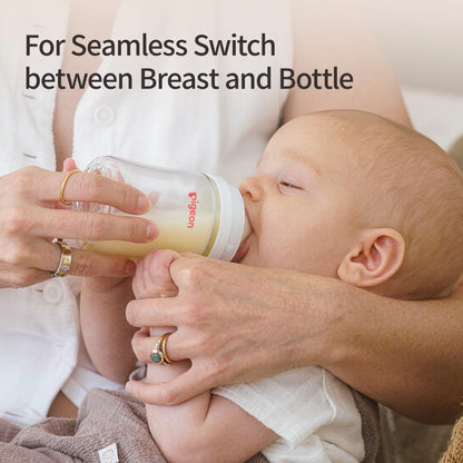 Glass Baby Bottle Gift Set Anti Colic Wide Neck