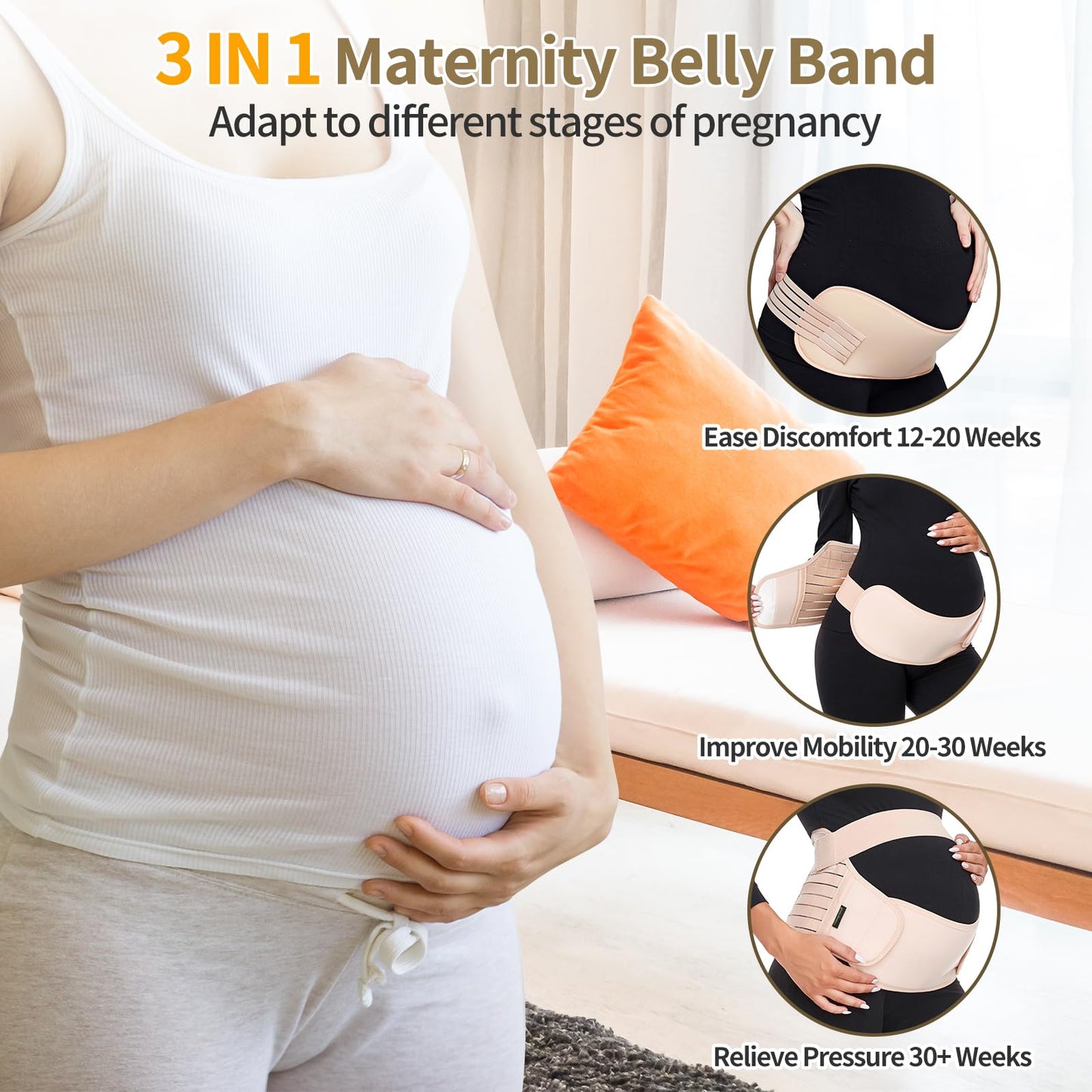 3 in 1 Maternity Support Belt Pregnancy Belly Band
