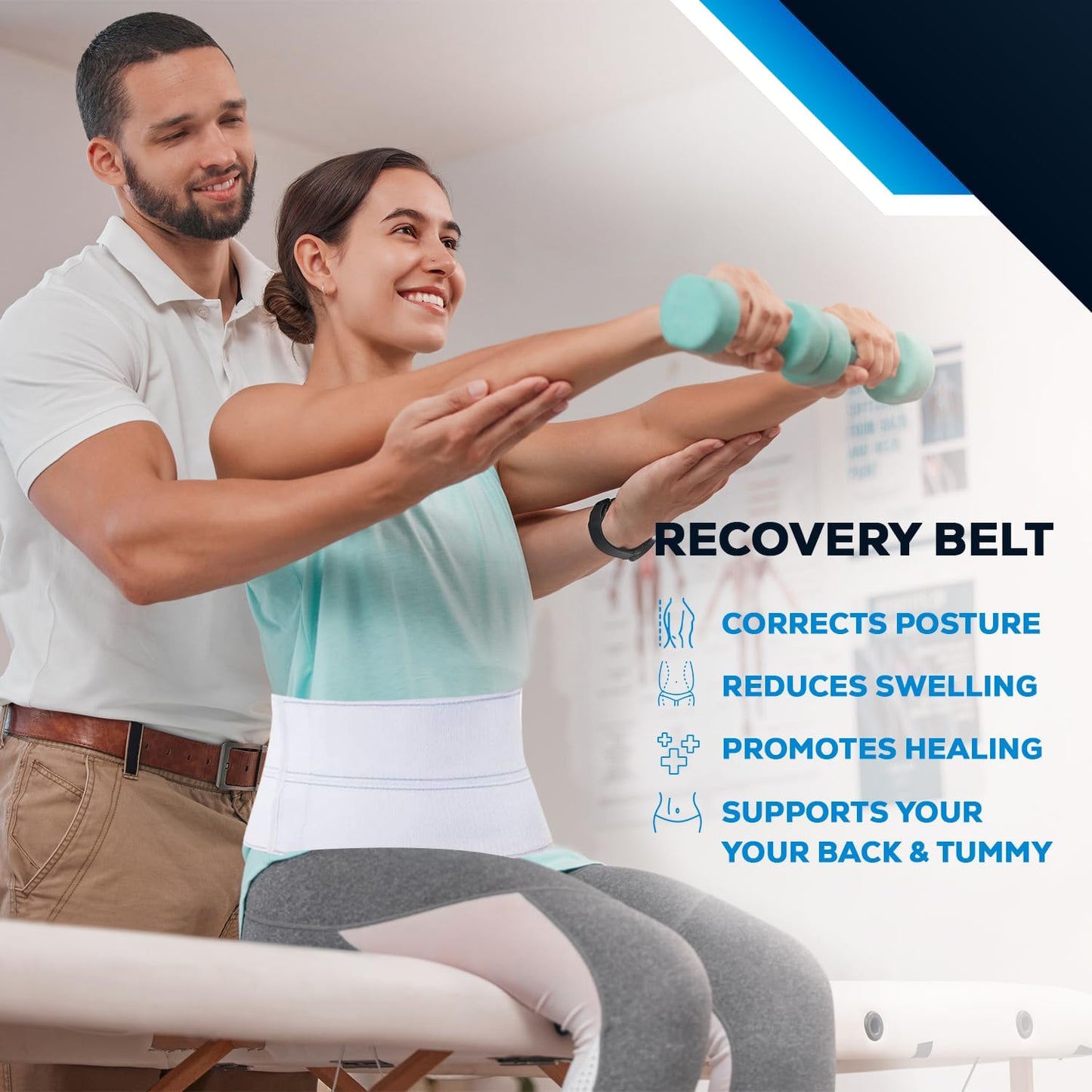 Abdominal Binder Lower Waist Support Compression Wrap