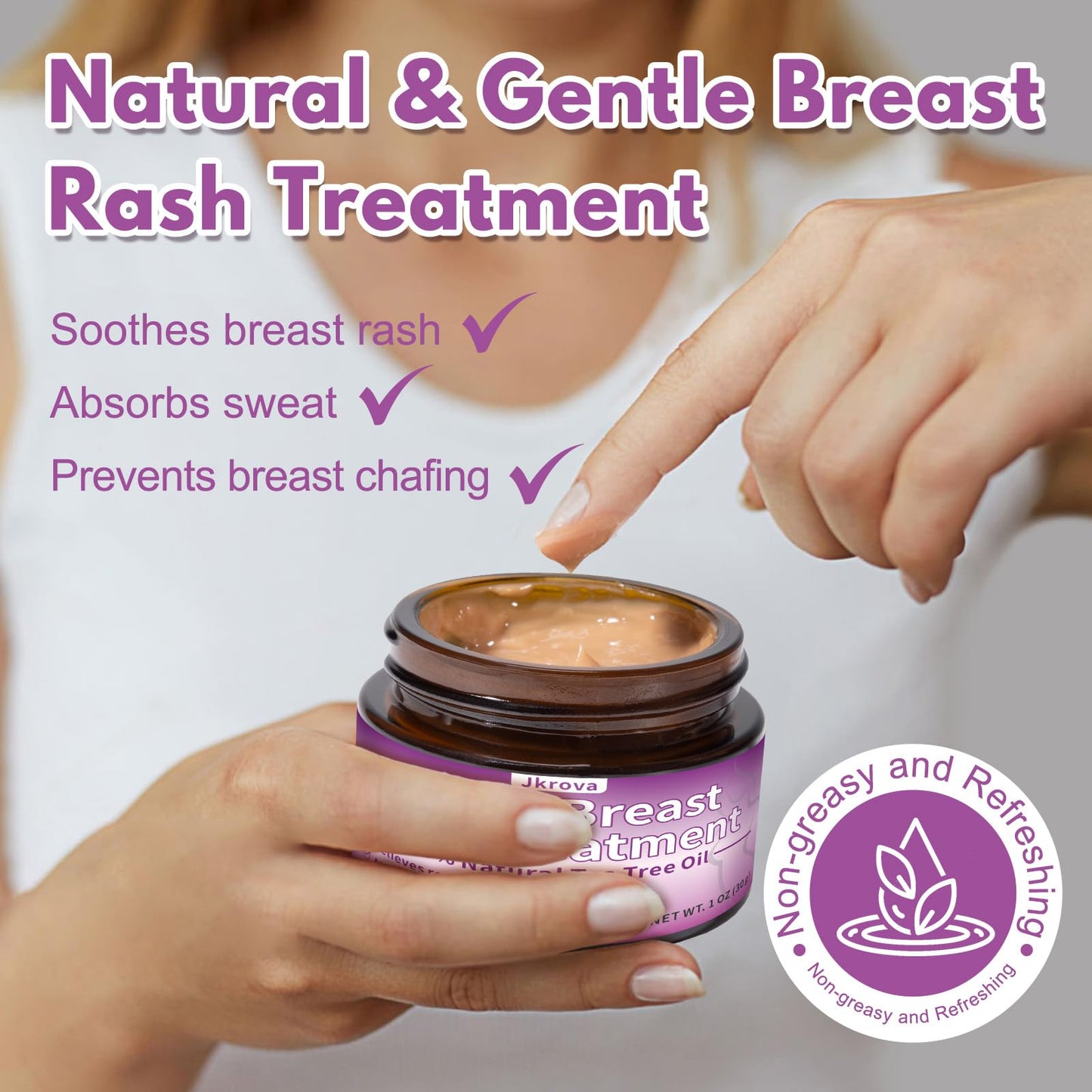 Under Breast Rash Relief Cream With Tea Tree Oil