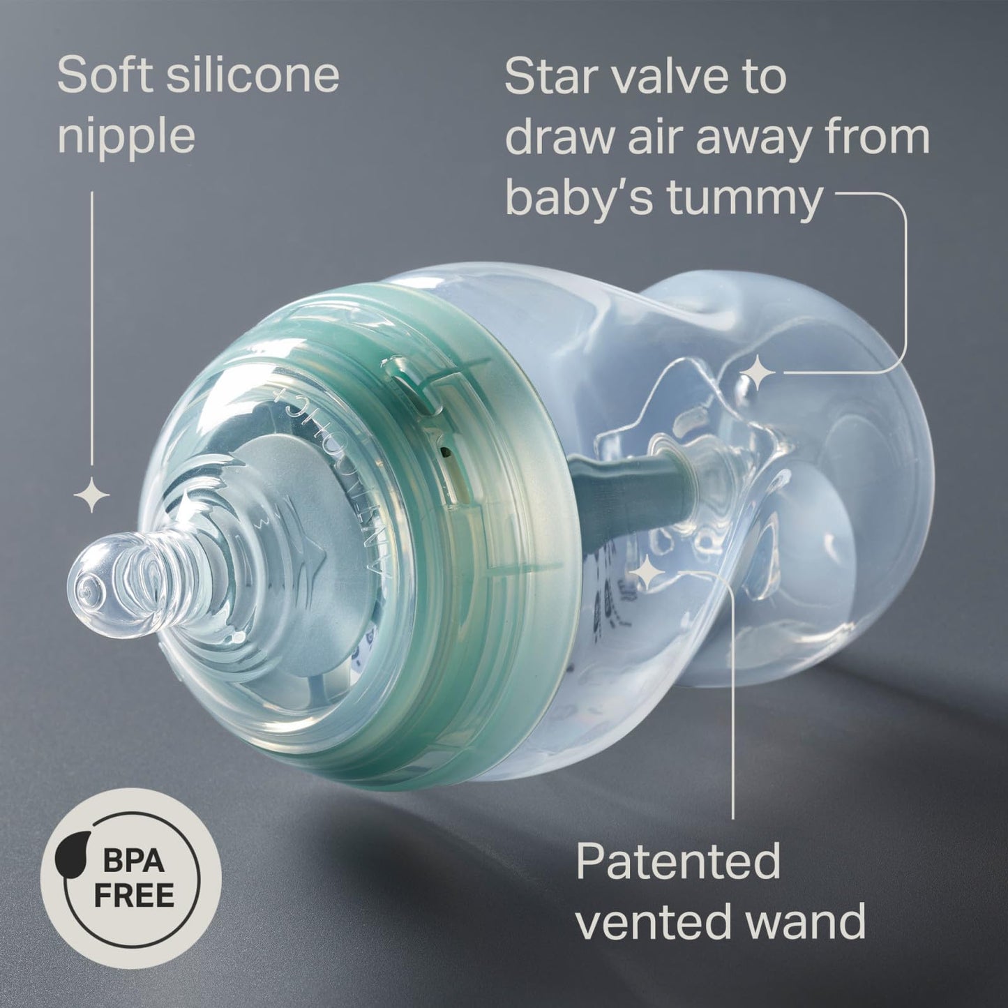 Advanced Anti Colic Baby Bottles Slow Flow 9oz