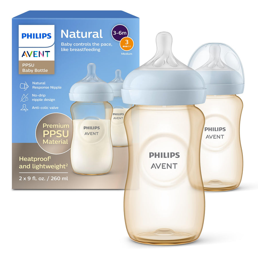 PPSU Natural Baby Bottles Medium Flow Nipples