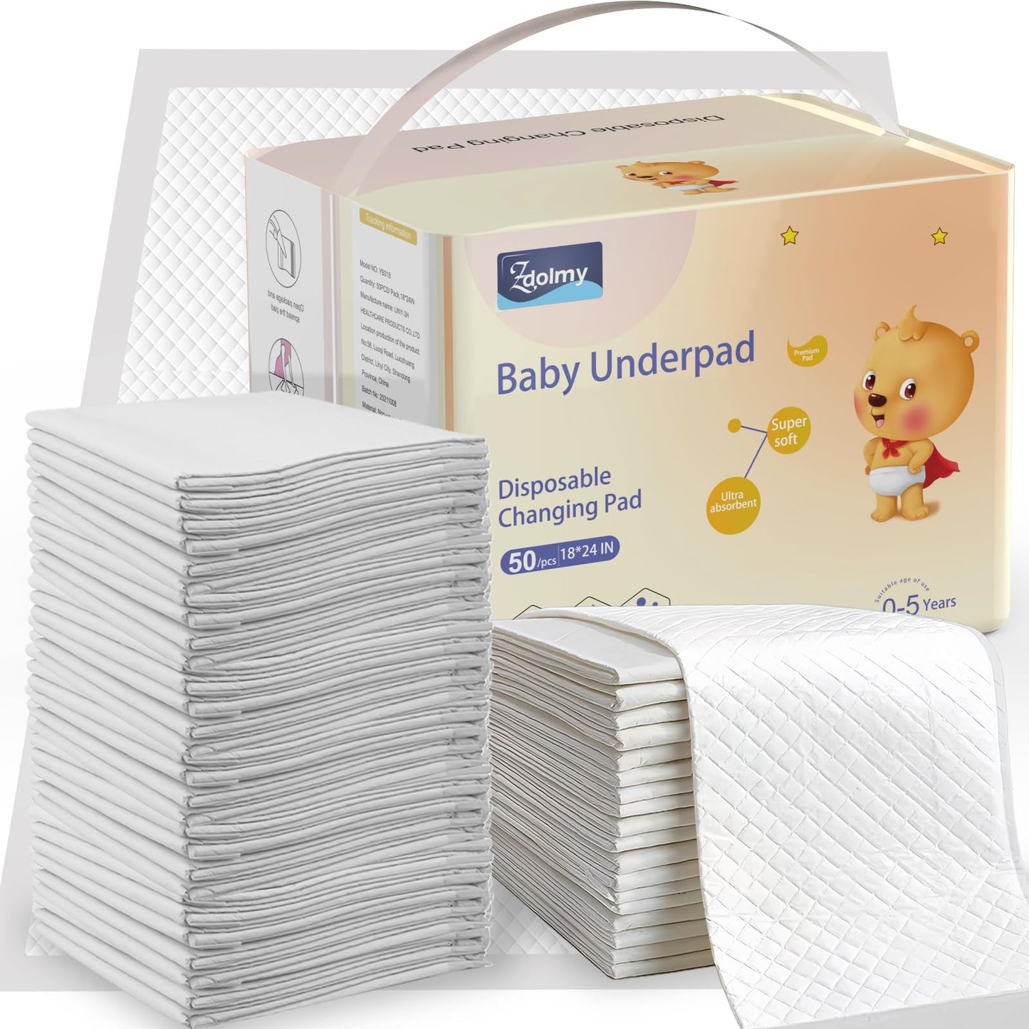 Disposable Changing Pad Liners Soft Waterproof Absorbent