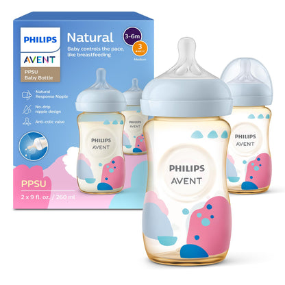 PPSU Natural Baby Bottles Medium Flow Nipples