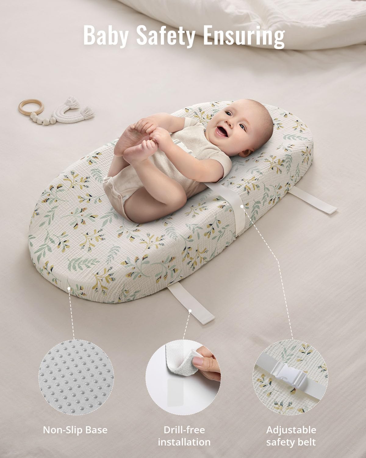 Muslin Baby Changing Pad Waterproof Foam Liner