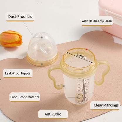 Silicone Anti-Colic Baby Bottle Set 8oz