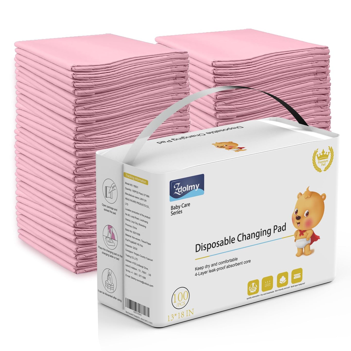 Disposable Changing Pad Liners Soft Waterproof Absorbent