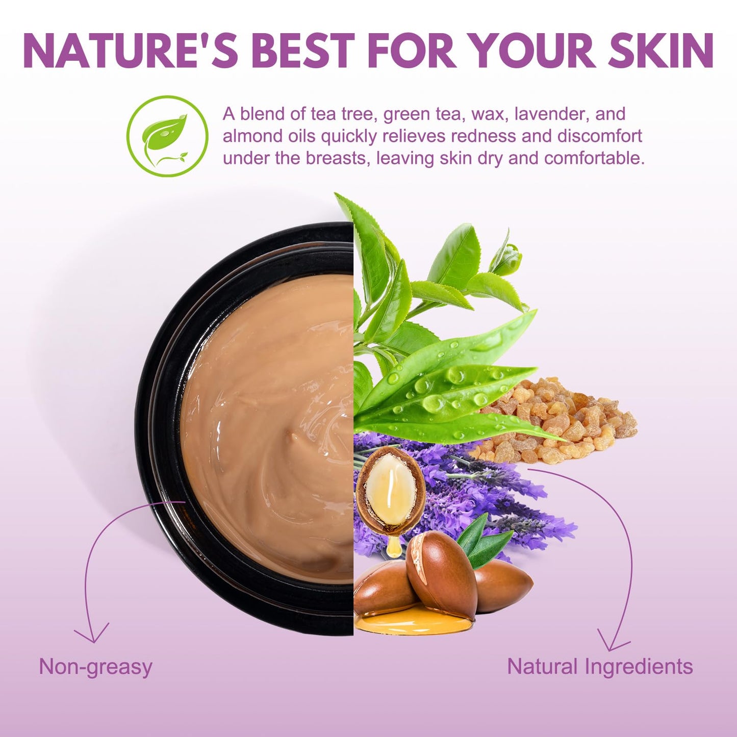 Under Breast Rash Relief Cream With Tea Tree Oil
