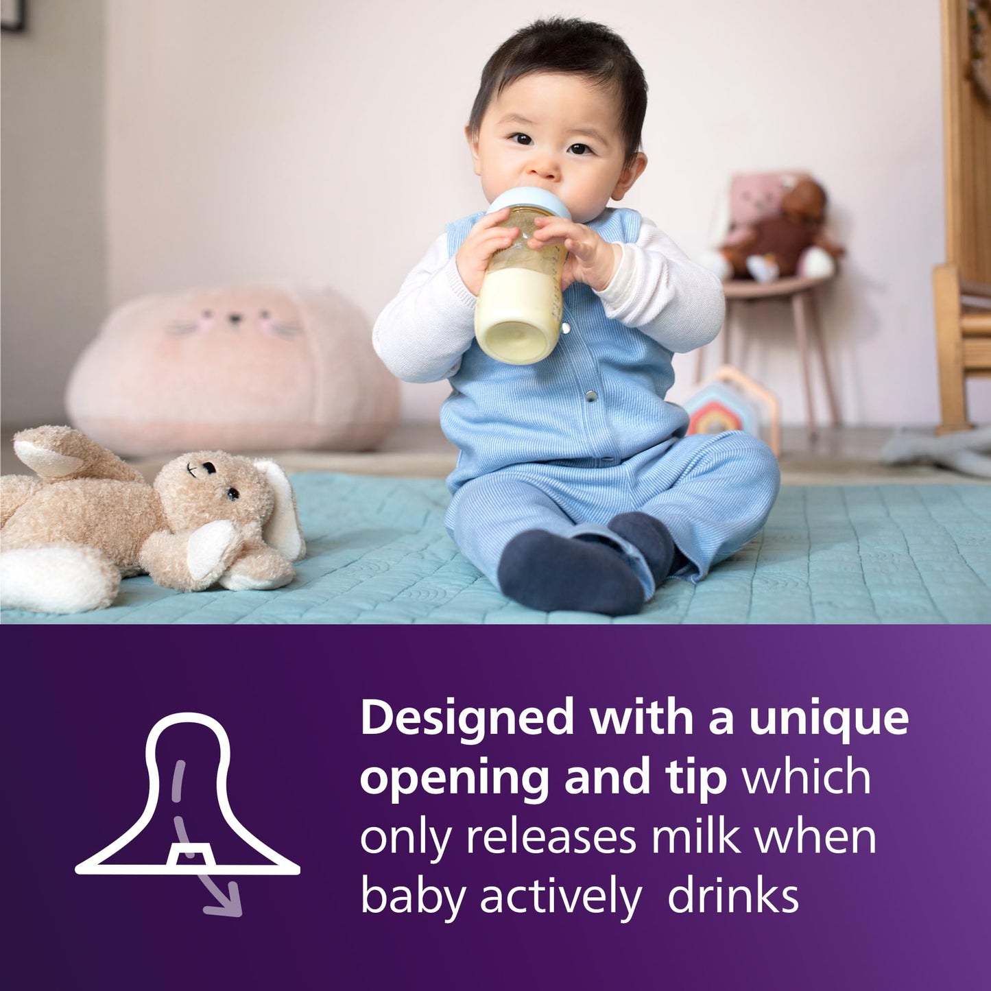 PPSU Natural Baby Bottles Medium Flow Nipples