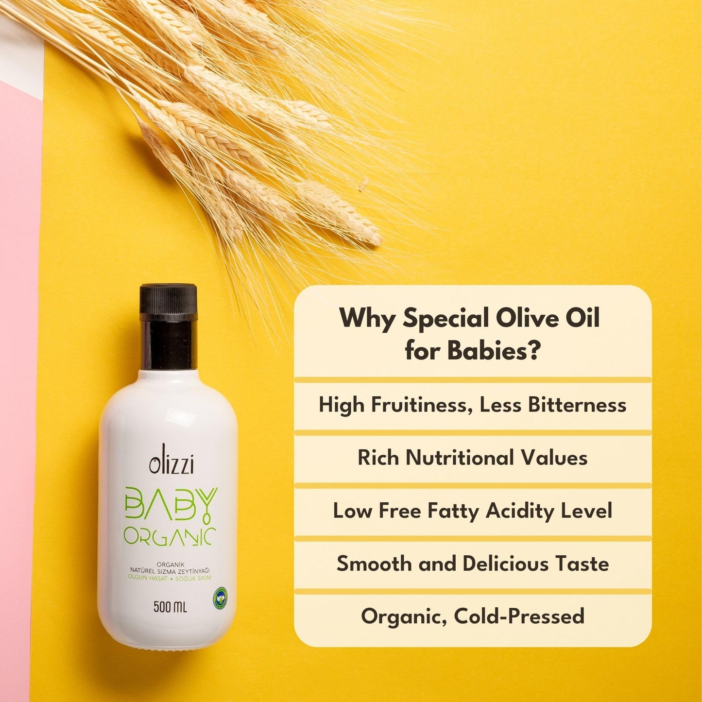 Organic Baby Olive Oil Cold Pressed 16.9oz