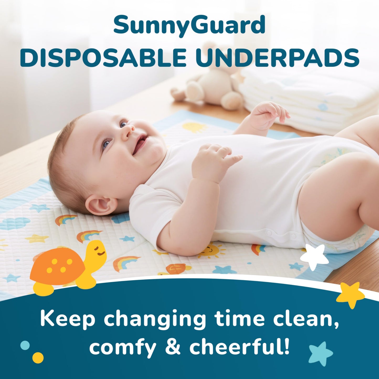 Disposable Baby Changing Pads Waterproof 50 Pack